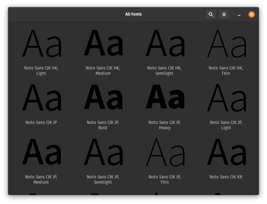 The GNOME Fonts app